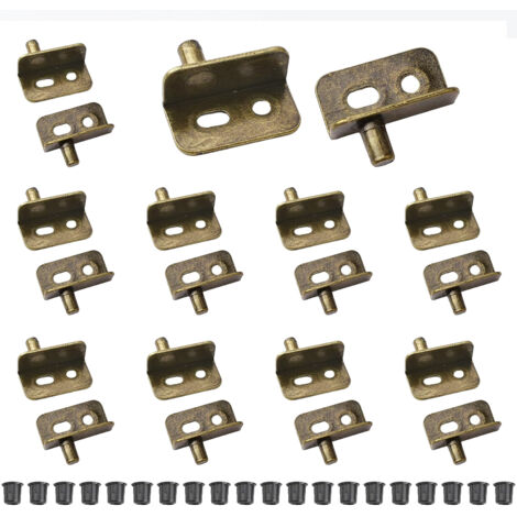 LOT De 2 Charnières Pivotantes Colonial Bronze Série #6 – Laiton Poli NOS, Quincaillerie D’époque