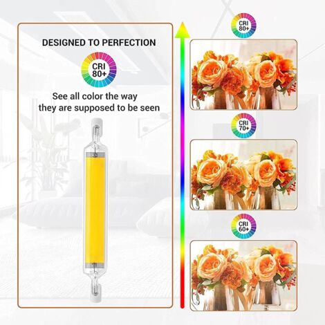 GDYOD Ampoule R7S LED 78mm,Ampoule LED Dimmable 10W Équivalent Ampoule Halogène 100W,Ampoule LED R7S 78mm Blanc Naturel 4500K 1000LM,Sans Scintillement,AC 220-240V,Éclairage à Faisceau 360°, Lot De 4