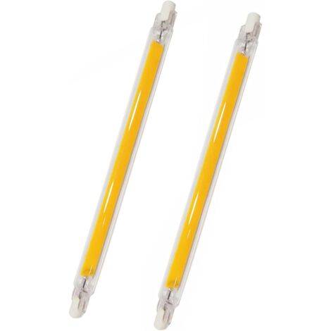 lot de 2 Ampoule R7S LED 189mm,1200LM,R7S 20W COB LED Équivalent Halogène R7S J118 100W 120W, 360 Degrés, Non-dimmable, LED R7S 189mm Slim pour Plafonnier/Lampadaire,Blanc Chaud 3000K