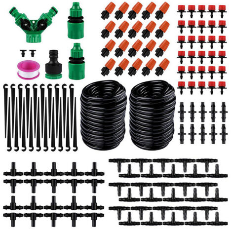 Kit d'Irrigation Goutte à Goutte , Système d'irrigation Jardin avec 20M Tuyau D'irrigation,Kit d'irrigation Goutte à Goutte Automatique pour Jardin Plantes Culture (1/4)