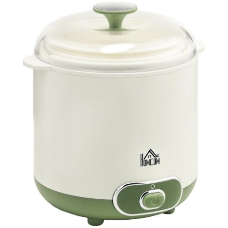 Yaourtière Électrique avec Filtre à Yaourt Grec - 2 Récipients de 1,5 L Inclus, 2 Couvercles, 20W - Blanc
