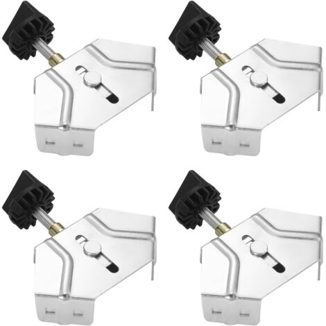 4 Pinces Angle 90° – Réglables, Faciles à Utiliser – pour Menuiserie, Ingénierie, Cadres – Argenté (1/5)