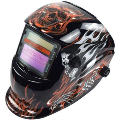 ZOLGINAH Casque de Soudure Automatique - Masque de Soudure avec 2 Lentilles et 2 Capteurs de filtre à ombre réglables DIN9-13 pour le soudage à l'arc de MIG TIG MAG [Classe énergétique A+++] (1/5)