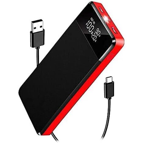 ZOLGINAH Batterie Externe Solaire 26800mAh, Chargeur Solaire Portable Power Bank USB C Puissant avec 4 Sorties 3 Entrées et Lampe de Poche 4 Indicateur LED Batterie de Secours pour Randonnée Camping ( (1/5)