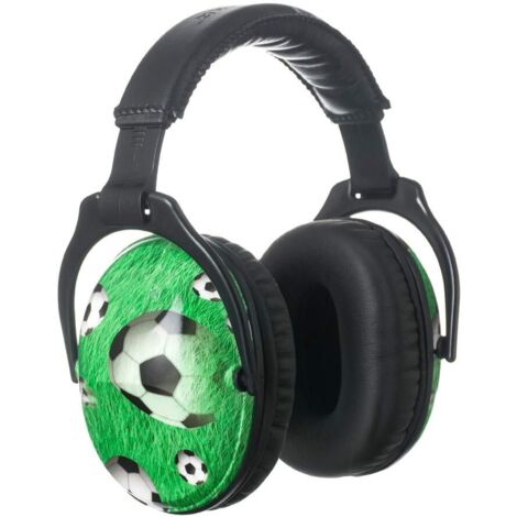 ZOLGINAH Confortable, Réglable et ajustable Protection Auditive pour Enfants SNR 28 dB, Prévient les Troubles Auditifs (Football Vert) (1/5)