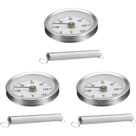 ZOLGINAH 3pcs 63mm Thermomètre De Tuyau à Jauge De Température Avec Ressort