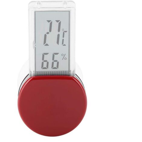 ZOLGINAH Reptile Hygromètre électronique Thermomètre Étanche en Temps réel Lizard Crawler Box Réservoirs Rainforest Moniteur d'humidité de la température avec capteur intégré(Rouge) (1/5)