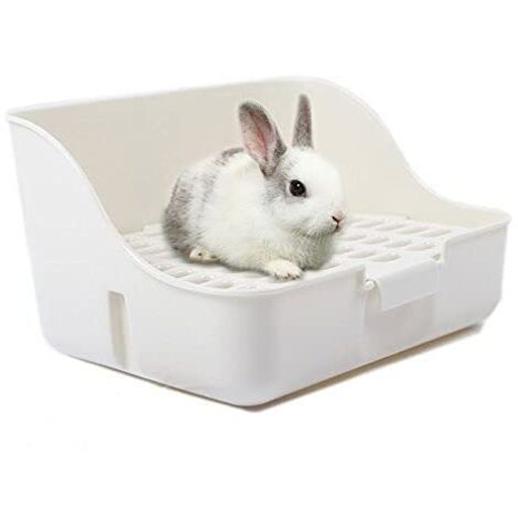 ZOLGINAH Boîte à litière de lapin facile à nettoyer, pour apprendre à utiliser la toilette, pour petits animaux/lapins/cochons d'Inde/furets (1/5)