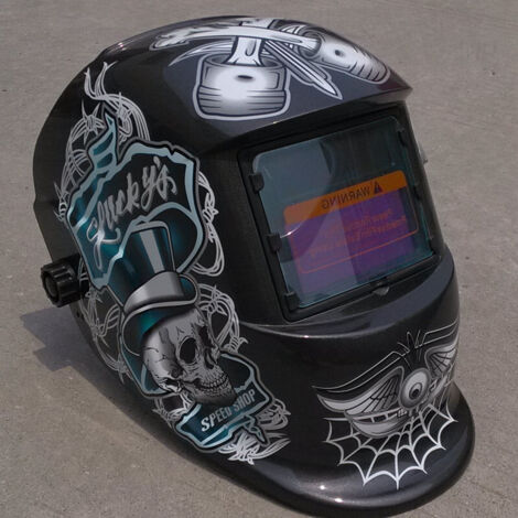 ZOLGINAH Casque de Soudure Automatique - Masque de Soudure avec 2 Lentilles et 2 Capteurs de filtre à ombre réglables DIN9-13 pour le soudage à l'arc de MIG TIG MAG [Classe énergétique A+++] (1/5)