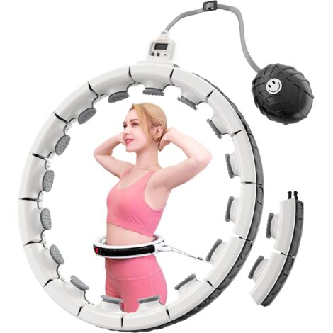 ZOLGINAH Hula Hoop Pneu pour adulte Smart Hoola Hup Pneu de fitness réglable Perte de poids avec embout de massage 18 segments amovibles pour débutants et enfants (1/5)