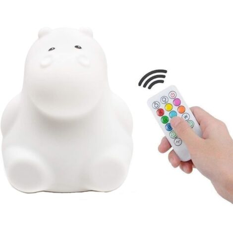 ZOLGINAH Coloré Veilleuse Enfant, Toucher Lumière LED Lampe de Nuit, 9 Couleurs USB Rechargeable Lampe Sensible, Lampe de Silicone, Lampe de Chevet, Ambiance légère, éclairage intérieur,chambre – Hipp (1/5)