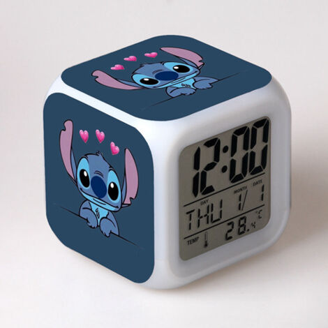 ZOLGINAH Petite Taille 3inch 8 cm,Stitch,Anime, Réveils numériques LED pour beb,Décoration de Chambre pour Les Enfants-19 (1/5)