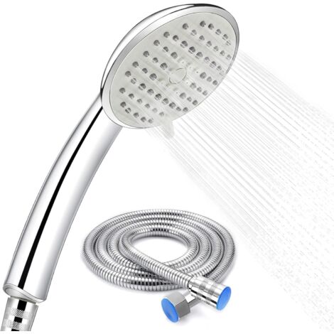 ZOLGINAH Pommeau Douche Pommeau de Douche Universelle 5 Modes Economiseur d'eau Haute Pression Douchette Salle de Bain Chromée Installation Facile avec 1.5M Flexible Tuyau (1/5)