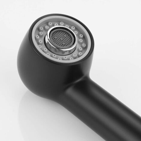 ZOLGINAH Douchette Robinet Cuisine 2 Jets Tête de Douche Remplacement Douchette pour Mitigeur Cuisine, Noir (1/5)