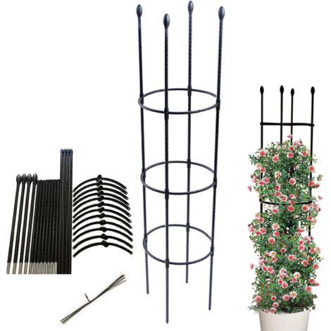 Zolginah – Tuteur pour végétaux en acier résistant – Support pour plantes grimpantes – Cage à tomates durable – Treillis vertical pour jardin et balcon (1/5)