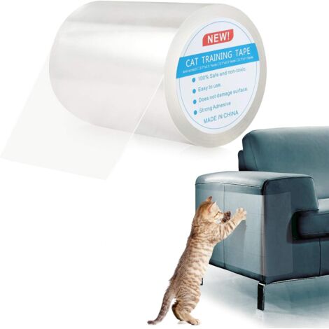 ZOLGINAH Protection Canape Chat Anti Griffe Sticker Transparent Autocollant Rouleau de Protection Invisible Protege de Meubles Table (M:15x1000cm) (1/5)