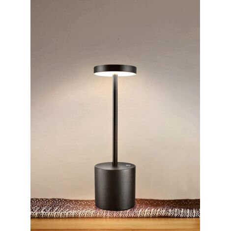 ZOLGINAH Lampe de Table à LED sans fil, Lampe de Bureau de Charge USB, Lampe de Chevet 2 Niveaux Luminosité de la Luminosité Moderne Hôtel Restaurant Chambre de Chevet