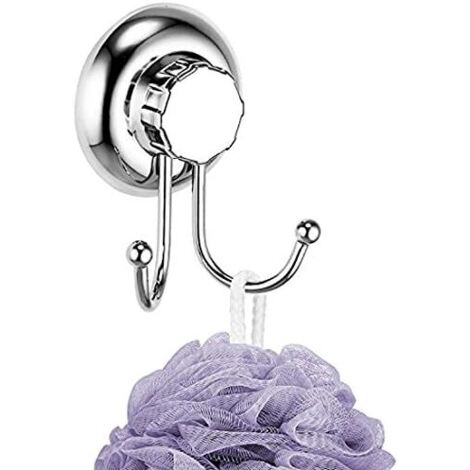 ZOLGINAH Double Crochet à Ventouse - Système de Vide - Pas de Perçage - Crochet pour Serviette et Peignoir - Acier Inoxydable - Crochet Muralpour Salle de bain et Cuisine (1/5)