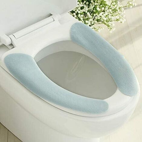 ZOLGINAH Lot de 3 paires de coussins adhésifs pour siège de toilette - Chauds et lavables (1/4)