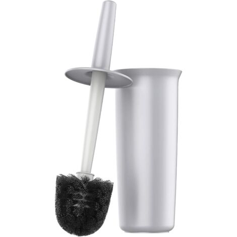 ZOLGINAH Brosse WC Balayette WC avec Support pour Salle de Bain, Argent, Lot de 1 (1/3)