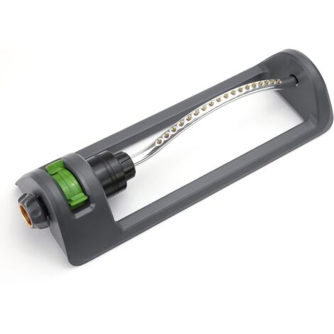 ZOLGINAH Arroseur de pelouse, arroseur oscillant en métal avec buses en laiton é 18 trous, arroseur d'eau pour couvertures de pelouse jusqu'é 3 600 pieds carrés, comprend une aiguille de nettoyage é j (1/5)