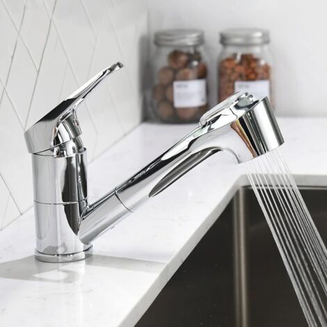 ZOLGINAH Mitigeur monocommande pour haute pression, robinet de cuisine moderne pour éviers à faible teneur en plomb, robinet d'évier monotrou avec une poignée (1/5)