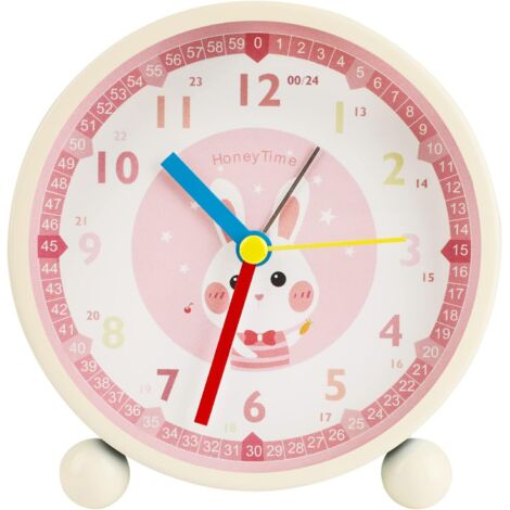 ZOLGINAH Réveil Enfant Garçon Fille, Réveil Matin Silencieux sans Tic-Tac, Original Analogique Alarme Lumineux Snooze Réveil Chevet (1/5)