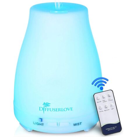 ZOLGINAH Diffuseurs d'Huiles Essentielles Electrique 200Ml Humidificateurs à Diffuseur d'Aromathérapie avec 7 Lumières De Couleur Et Arrêt Automatique sans Eau pour Chambre Bureau Cuisine (1/5)