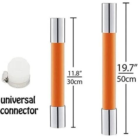 ZOLGINAH Tube d'extension universel en mousse avec connecteur multifonction pour évier de salle de bain - Robinet pliable à 360° - Convient pour cuisine et salle de bain (30 cm) (1/5)