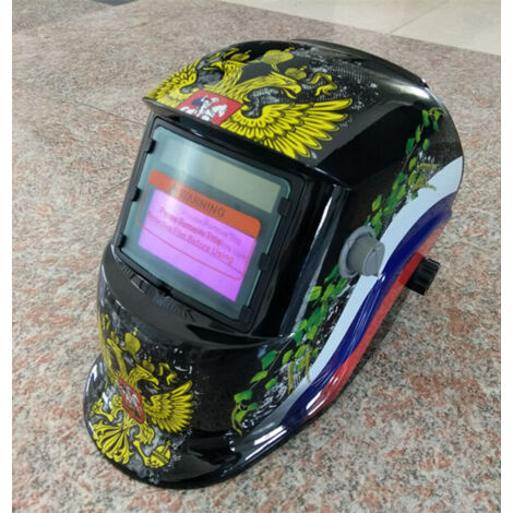 ZOLGINAH Casque de Soudure Automatique - Masque de Soudure avec 2 Lentilles et 2 Capteurs de filtre à ombre réglables DIN9-13 pour le soudage à l'arc de MIG TIG MAG [Classe énergétique A+++] (1/5)