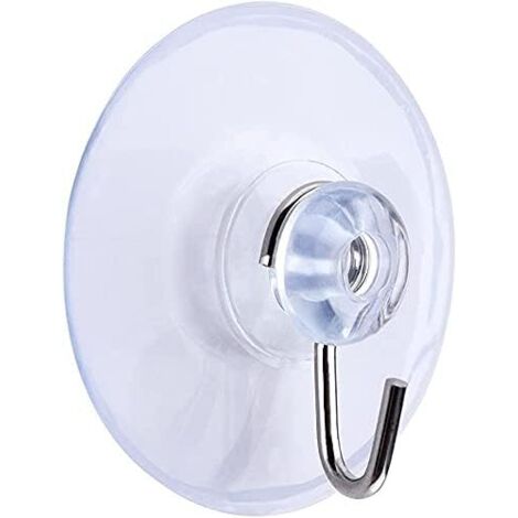 ZOLGINAH 5 Pcs Crochets à Ventouse, Amovible Transparent Ventouse Ventouse Crochets Muraux Cintre pour Salle De Bains Cuisine Serviette De Douche Crochets Muraux Cintres Accessoires (45mm) (1/5)