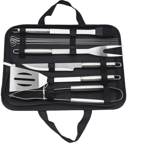 ZOLGINAH Barbecue Utensils Barbecue Kit - Accessoires de Barbecue en Acier Inoxydable dans Un Boîtier- Portable Stainless Steel Barbecue Accessories for Grills (Ordinaire) (1/5)