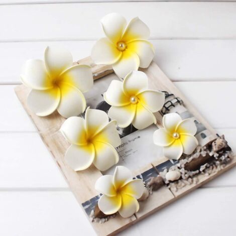 ZOLGINAH Lot de 50 pétales de fleurs artificielles en mousse pour décoration de mariage Blanc (1/5)
