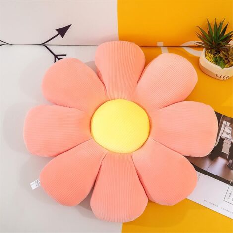 ZOLGINAH Coussin en forme de fleur en peluche pour chambre d'enfant, maison, canapé (rose, 40 cm) (1/5)