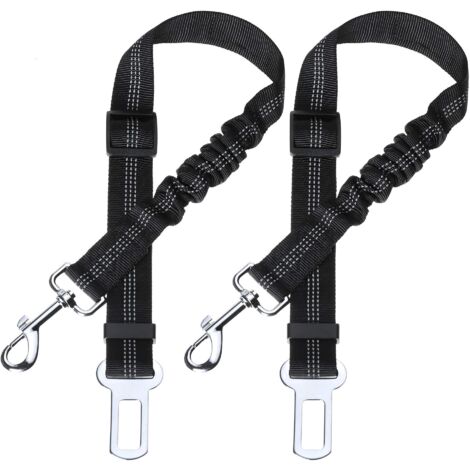 ZOLGINAH Toozey Lot de 2 Voiture Ceinture de Securite pour Chien, avec Absorption des Chocs et Mousqueton Elastique Reglable pour Chien Harnais de Securite Superieure pour Tous Les Chiens et Chats (1/5)
