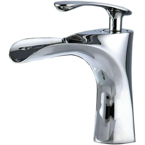 ZOLGINAH Robinets de lavabo de salle de bain avec poignée unique en cascade pour baignoire 1 trou (1/5)