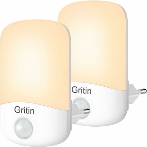 ZOLGINAH Veilleuse LED [Lot de 2], Gritin Lampe Nuit Veilleuse Enfant avec Capteur Photoélectrique du Crépuscule à L'aube, Économie D'énergie, Veilleuse Blanc Chaud 2700K pour Chambre Bébé, Salon, Cou (1/5)
