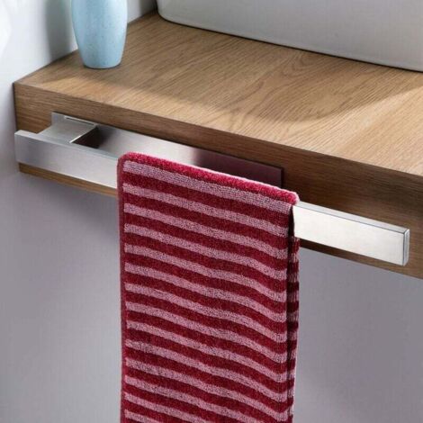 ZOLGINAH Auto-Adhésif Porte-Serviettes sans Perçage Serviette Barre pour Salle De Bains ou Cuisine 39cm (1/5)