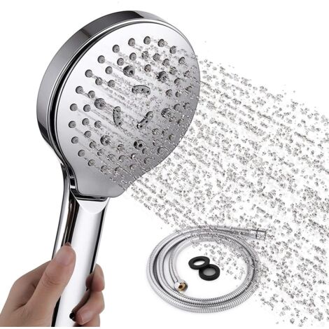 ZOLGINAH Pommeau Douche avec Tuyau,Douchette Douche salle de bain avec 6 Types de Jets,Pommeau de Douche Haute Pression à économie d'eau (1/5)