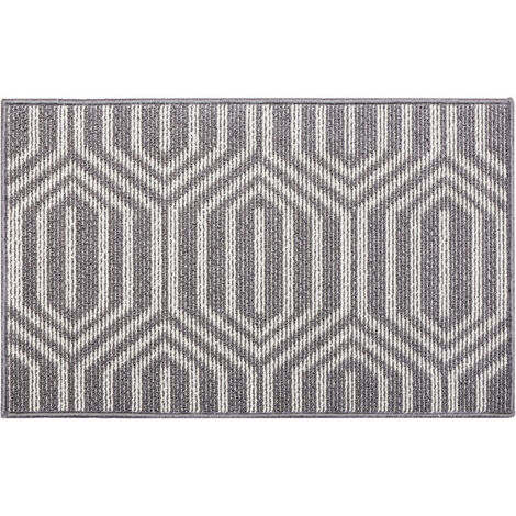 ZOLGINAH Tapis de Porte Antidérapant, 50 x 80 cm Paillasson Doux Lavable en Machine Tapis d'entrée pour intérieur, extérieur, Salon, Cour, Porte arrière Avant - Gris (1/5)