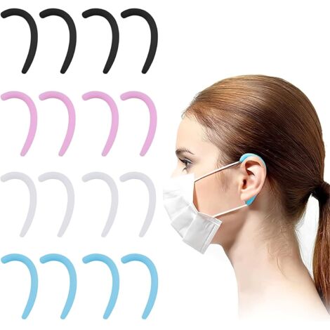 ZOLGINAH Oreille protection crochet Protecteur dOreille en Silicone protege oreille masque Protecteurs dOreille réutilisables Protecteur dOreille Antidérapants pour Enfants Adultes (8 paires) (1/5)