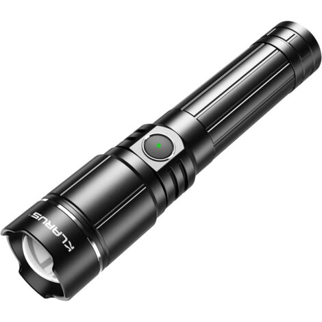 ZOLGINAH Lampe torche LED EP9 Pro, lampe de poche 1300 lumens, zoomable, 3 modes + stroboscope, lampe torche étanche IPX4 pour camping, extérieur, urgence (1/5)
