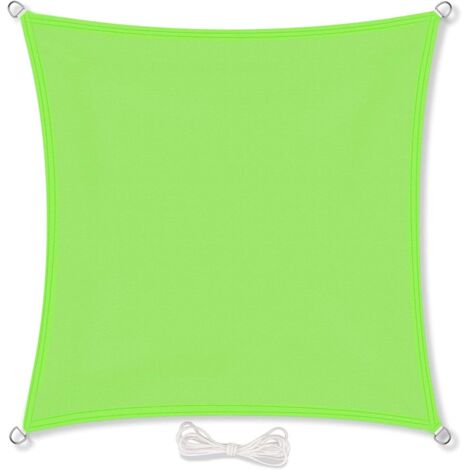 ZOLGINAH Voile d'ombrage Auvent Résistante aux Imperméable pour Patio & Terrasse Jardin de Protection Solaire 90% Une Protection des Rayons UV avec Corde Libre Carré Sand (2x2m, Vert) (1/5)