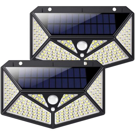 ZOLGINAH Lampe Solaire Extérieur 100 LED 2 Pack, kilponen【Version Innovante 】éclairage Solaire Extérieur 180° avec Détecteur de Mouvement Puissante étanche Spot Solaire sans Fil Lumière Sécurité pour (1/5)