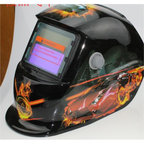 ZOLGINAH Casque de Soudure Automatique - Masque de Soudure avec 2 Lentilles et 2 Capteurs de filtre à ombre réglables DIN9-13 pour le soudage à l'arc de MIG TIG MAG [Classe énergétique A+++] (1/5)