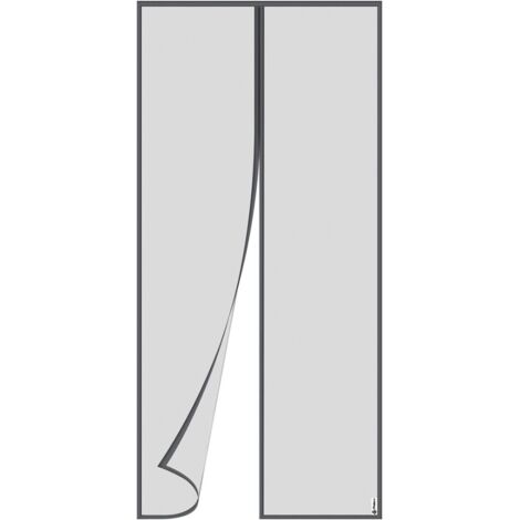 ZOLGINAH Moustiquaire Porte Magnétique 40 x 86 Pouce Moustiquaire Rideau Moustiquaire Magnétique Noire Rideau pour Portes Fenêtres Anti Moustiques Mouches (Gris, 100x220 CM) (1/5)