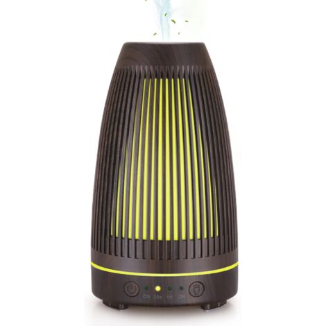 ZOLGINAH Diffuseurs d'Huiles Essentielles Electrique,Ultrasonique Humidificateur Diffuseur Aromathérapie Electrique 14 Couleurs Lumières LED pour la Maison, Yoga, Bureau, Spa, Chambre - Bois Foncé (1/5)