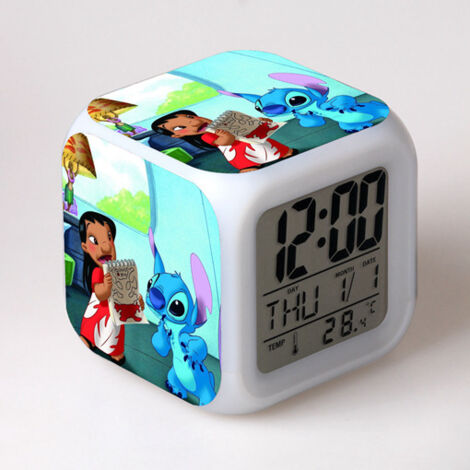 ZOLGINAH Petite Taille 3inch 8 cm,Stitch,Anime, Réveils numériques LED pour beb,Décoration de Chambre pour Les Enfants-11 (1/5)