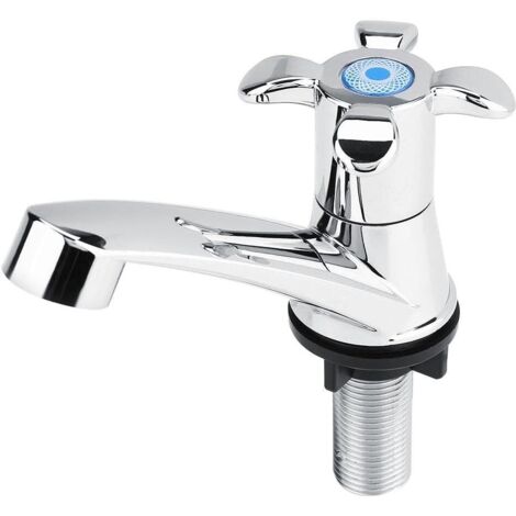 ZOLGINAH Robinet seule poignée eau Buse d'eau froide robinet G1/2 Feux-plaquent pour salle de bain Cuisine Salle de repos Baignoire Blossom Handle