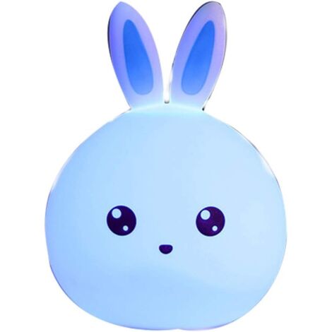 ZOLGINAH Lapin LED Veilleuse Multicolor Silicone Tactile capteur de lumière par USB Lampe de Chevet Lampe de Table créative de Lapin pour Les Enfants Produits Pratiques (1/3)